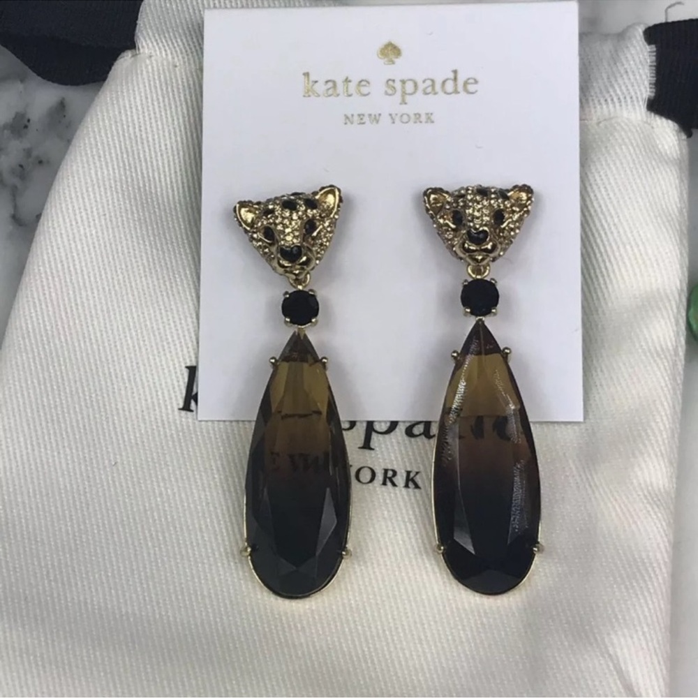 Kate Spade Novelty Run Wild Leopard Earrings - Picture 5 of 7